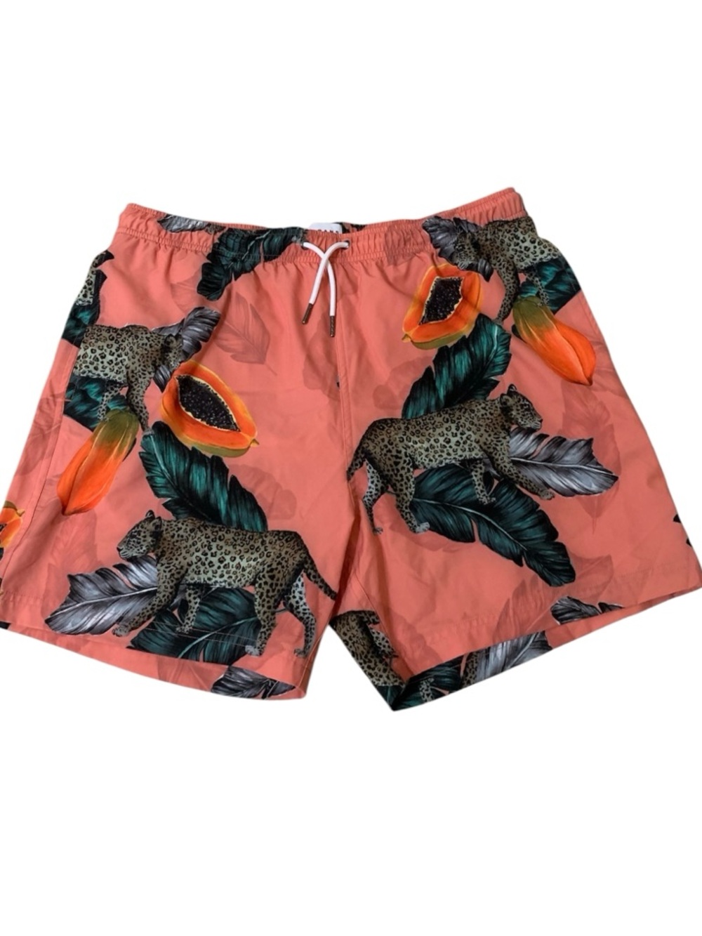 Mavrans Fruta Bomba Swim Shorts Size XXL Men's‎ Pink Panther & Papaya Print